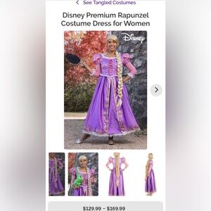 Disney premium Rapunzel costume/dress (one piece) Size small. NWT. never worn.